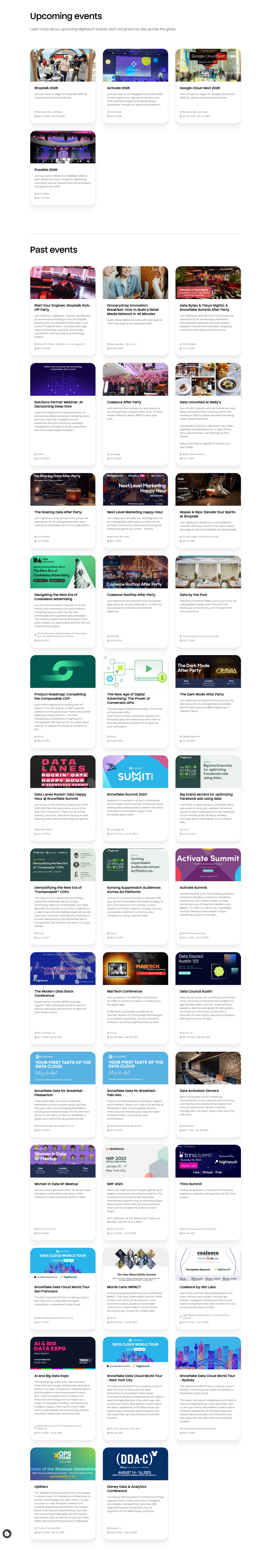 Events / Webinars @Hightouch