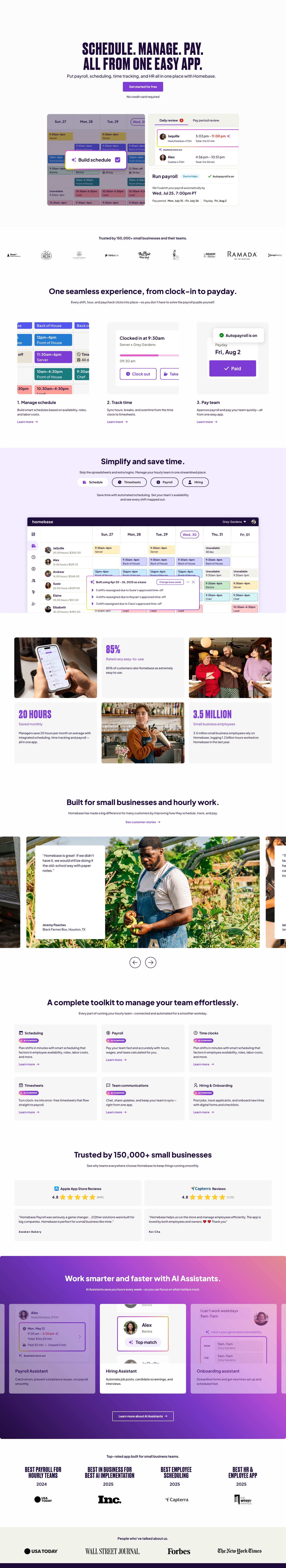 Landing Page @Homebase