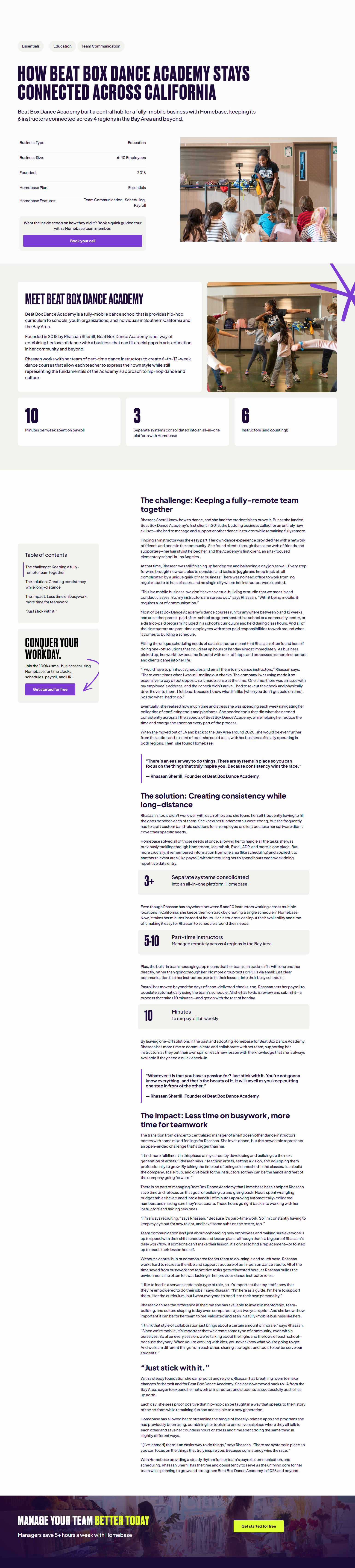 Case Study @Homebase