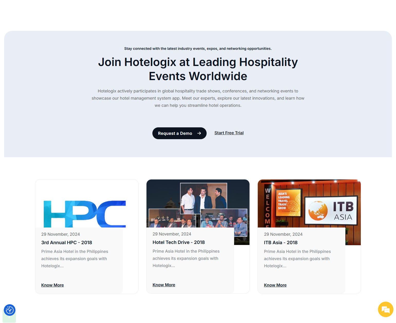 Events / Webinars @Hotelogix