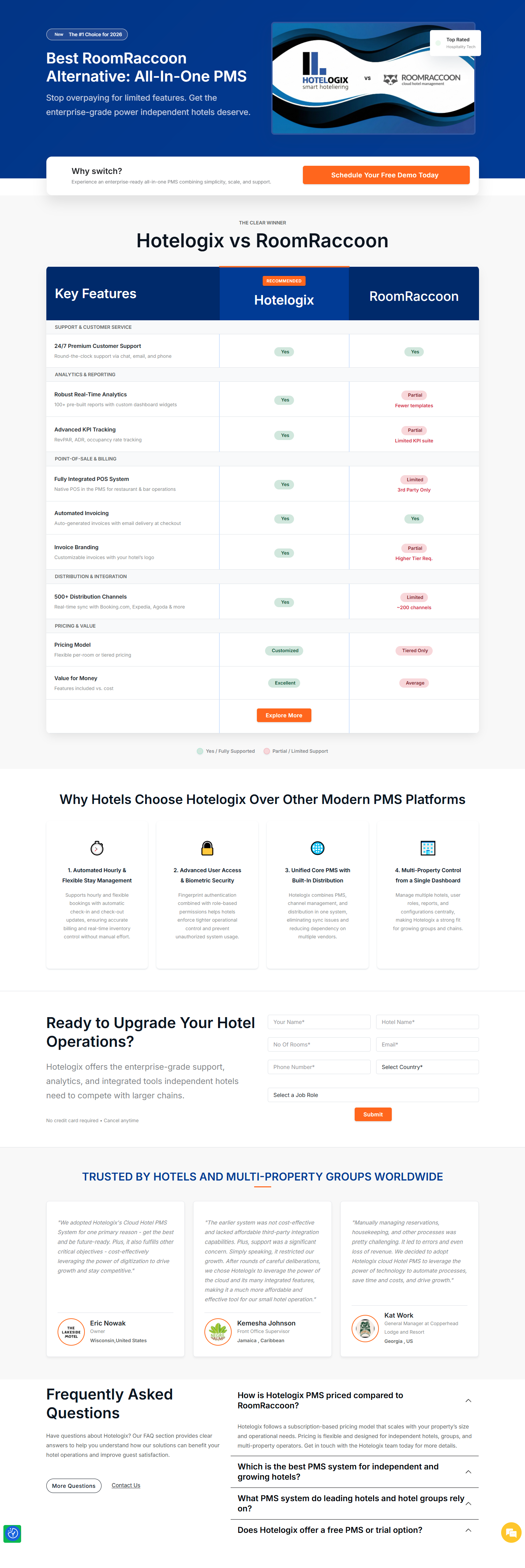 Comparison @Hotelogix