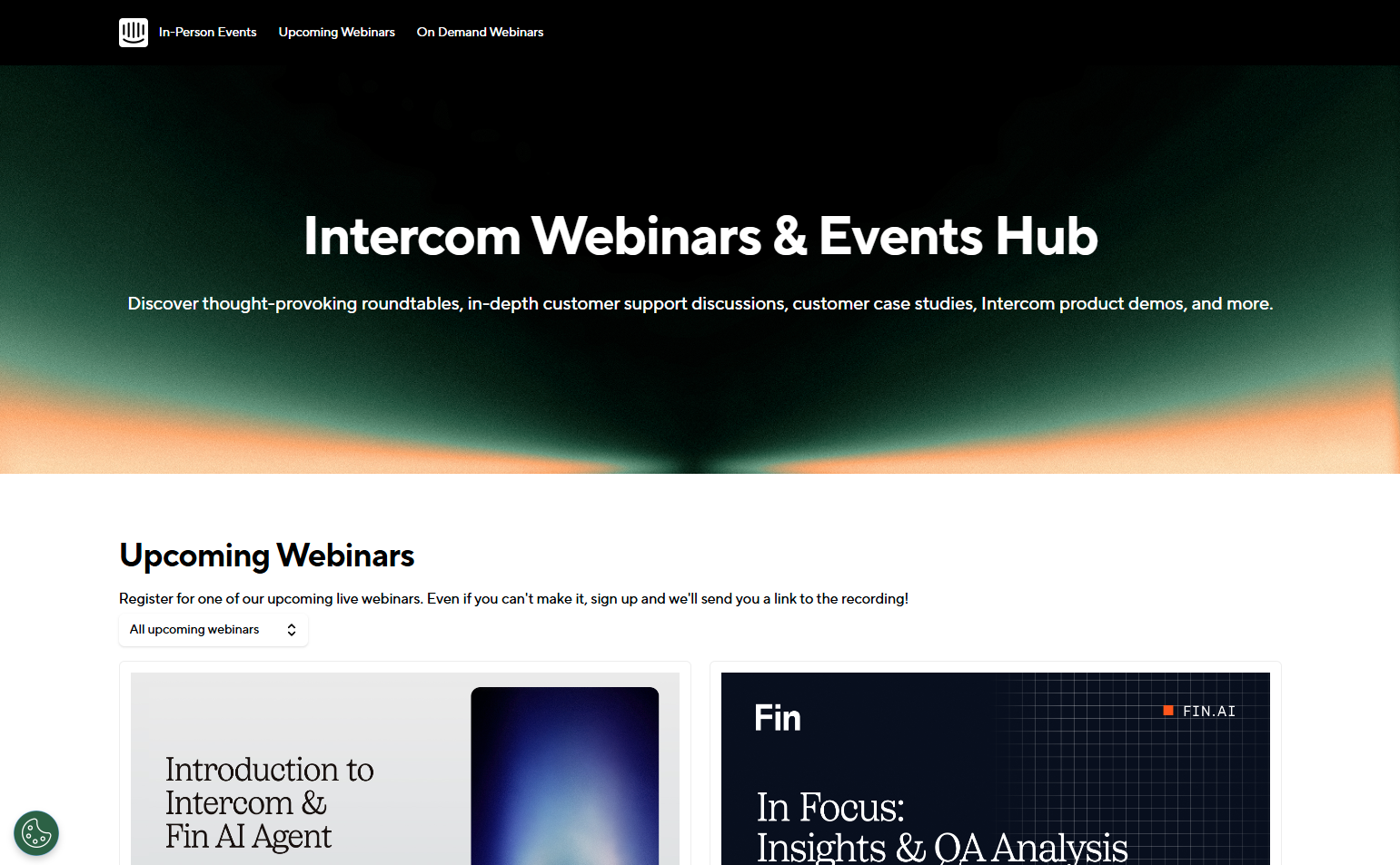 Events / Webinars @Intercom