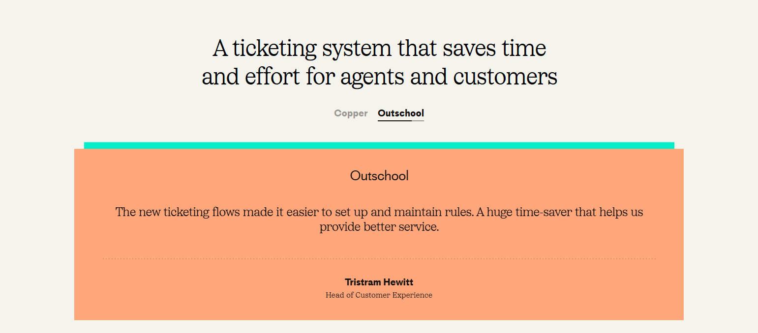 Testimonials Section @Intercom