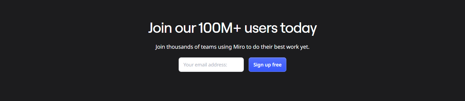 Newsletter Signup @Miro