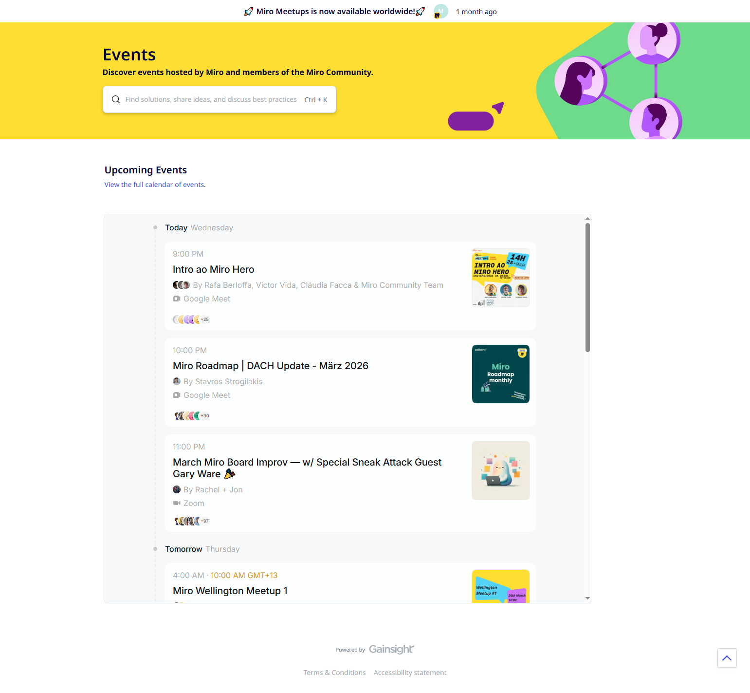 Events / Webinars @Miro