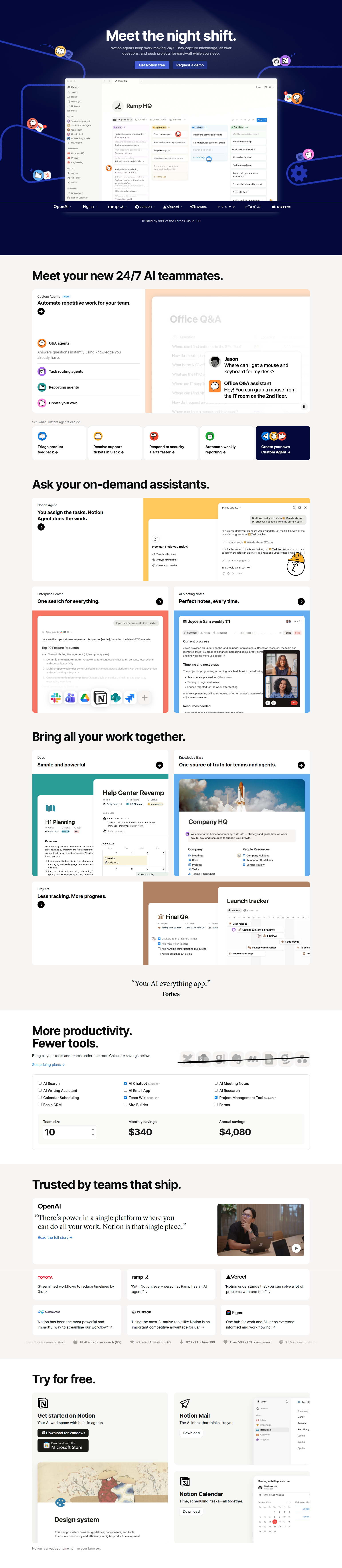 Landing Page @Notion
