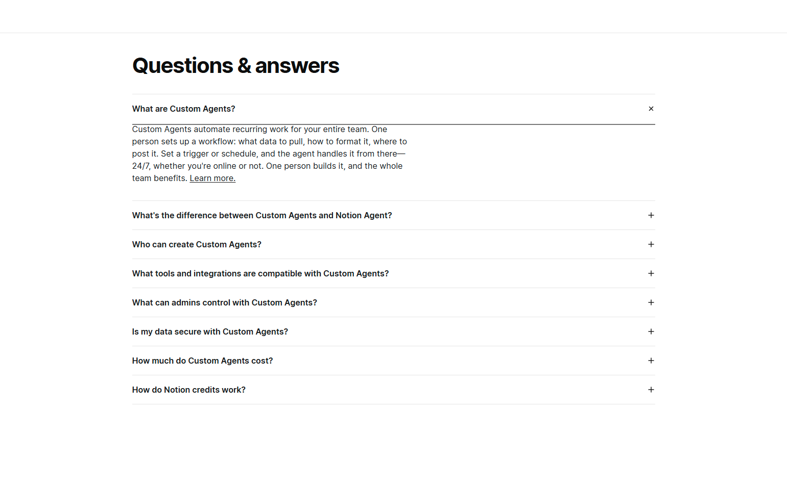 FAQ @Notion