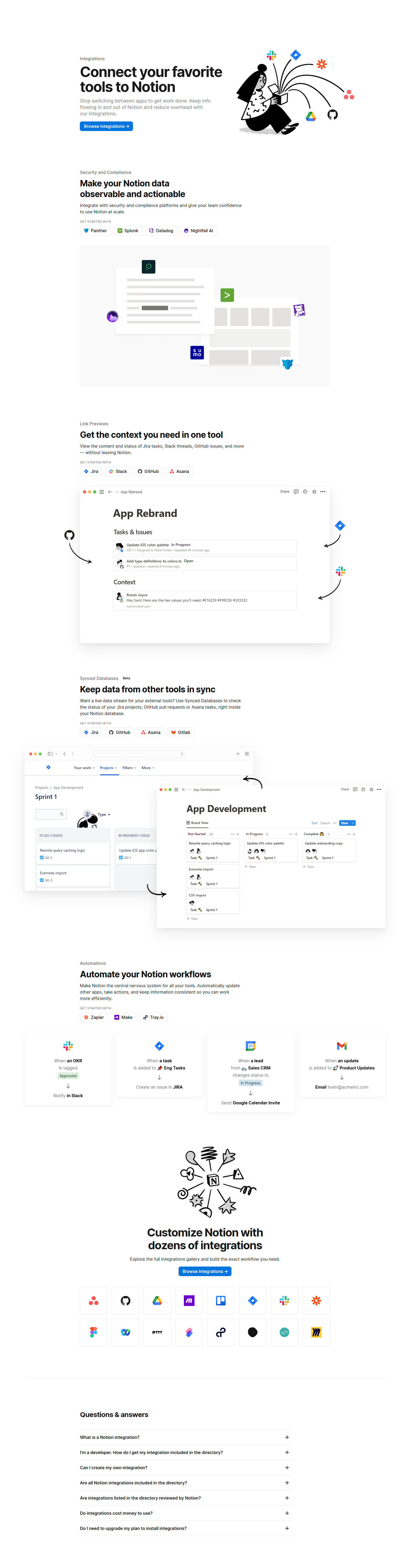 Integrations @Notion