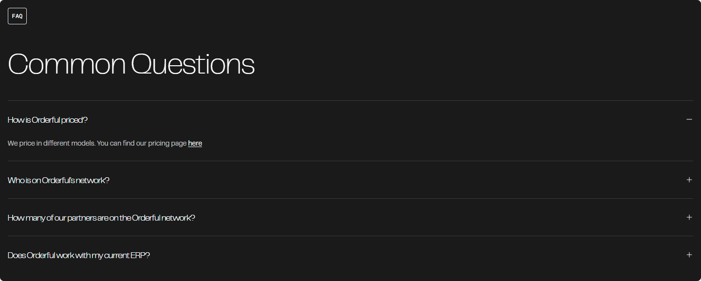 FAQ @Orderful