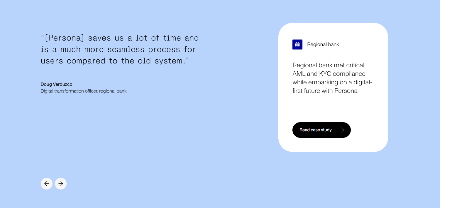 Testimonials Section @Persona