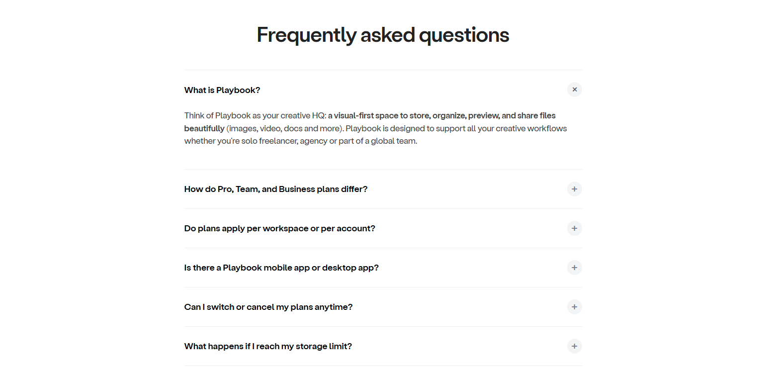 FAQ @Playbook