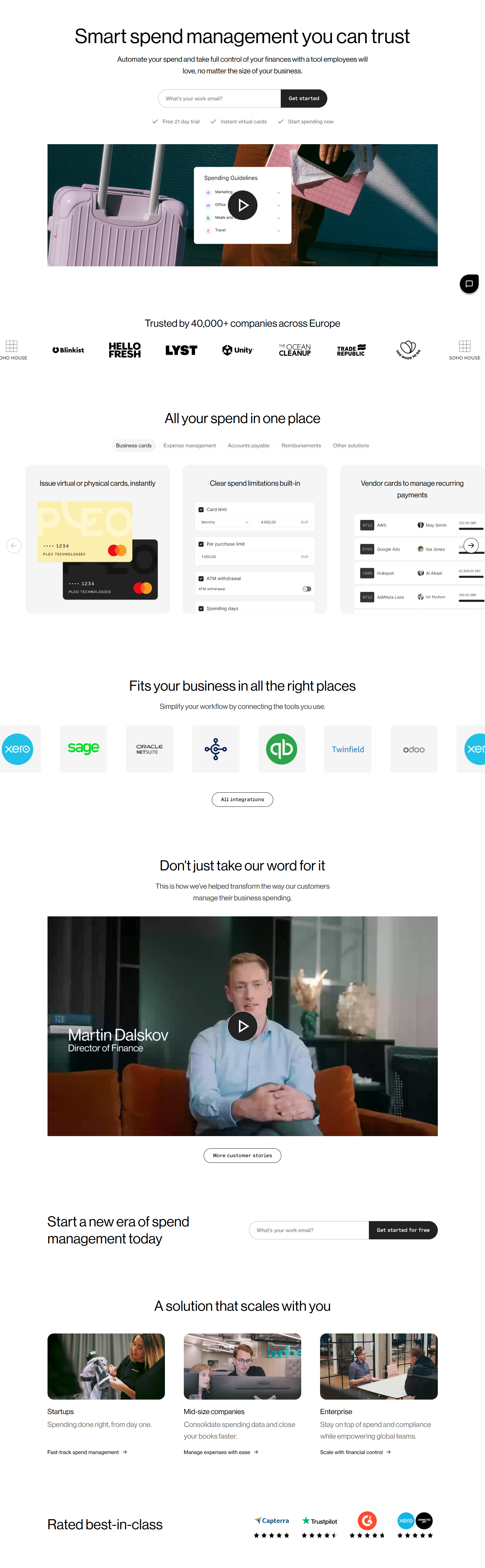Landing Page @Pleo