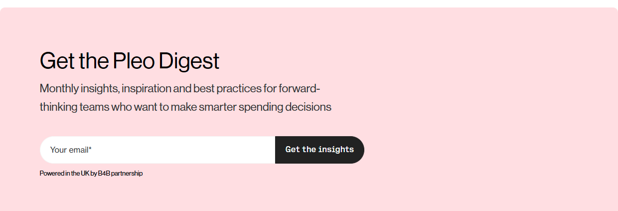 Newsletter Signup @Pleo