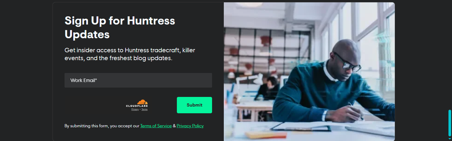 Newsletter Signup @Huntress