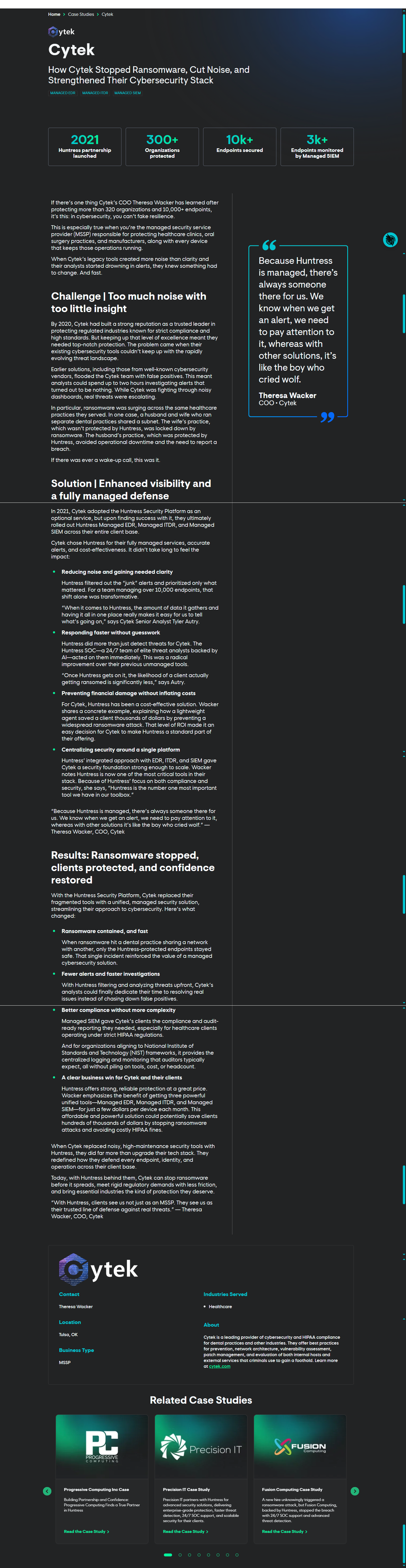 Case Study @Huntress