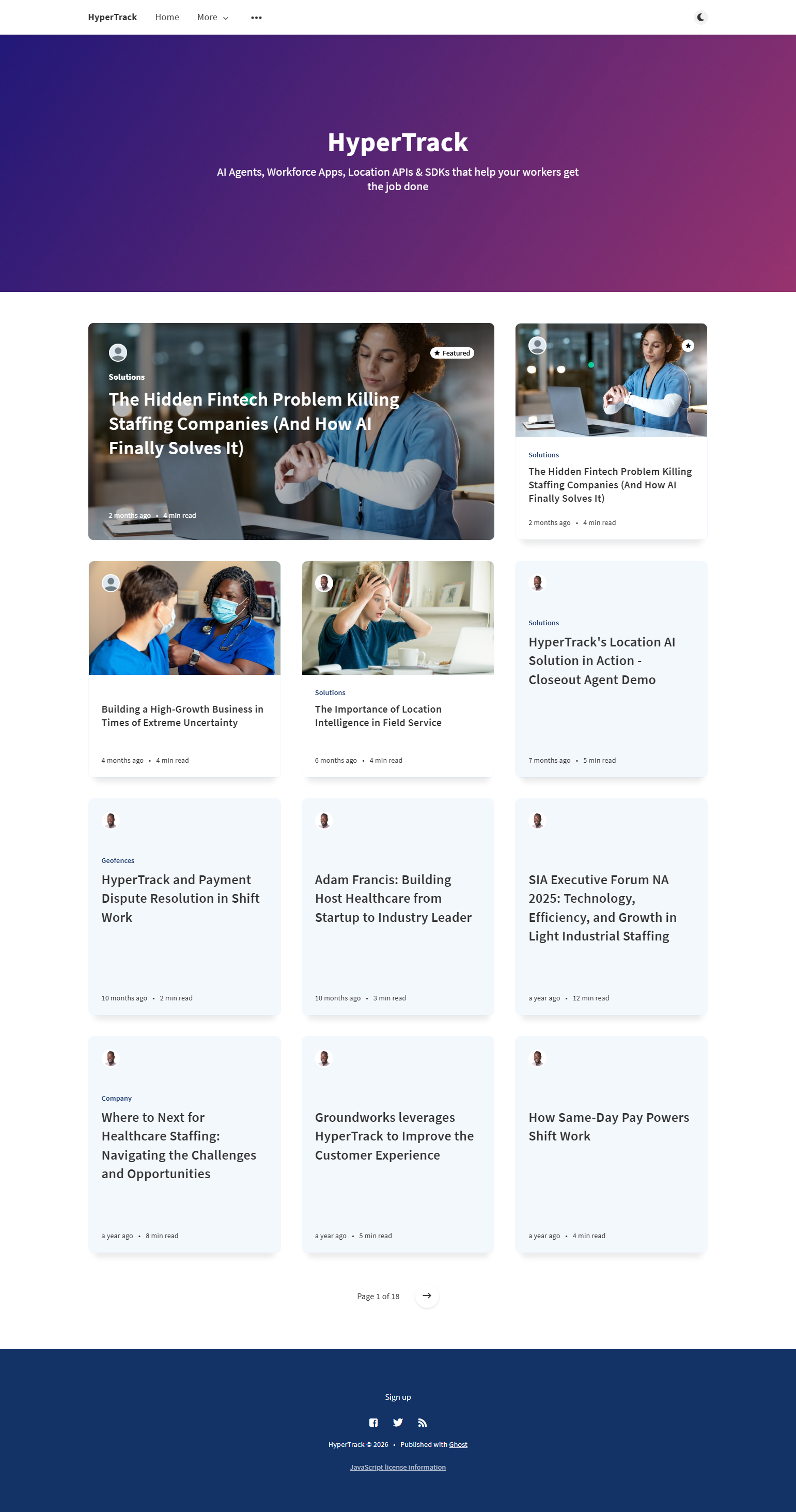 Blog Index @HyperTrack