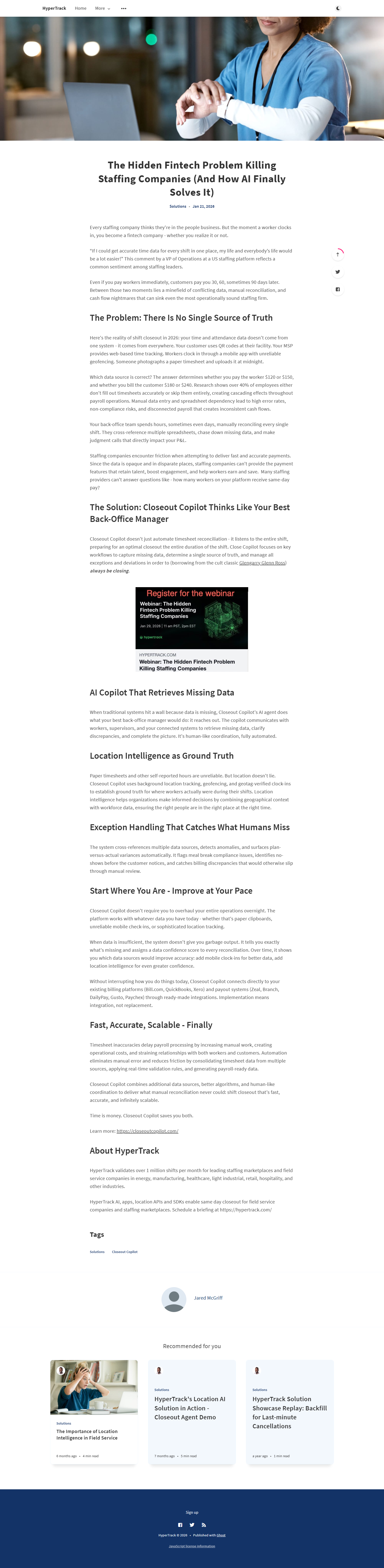 Blog Post @HyperTrack