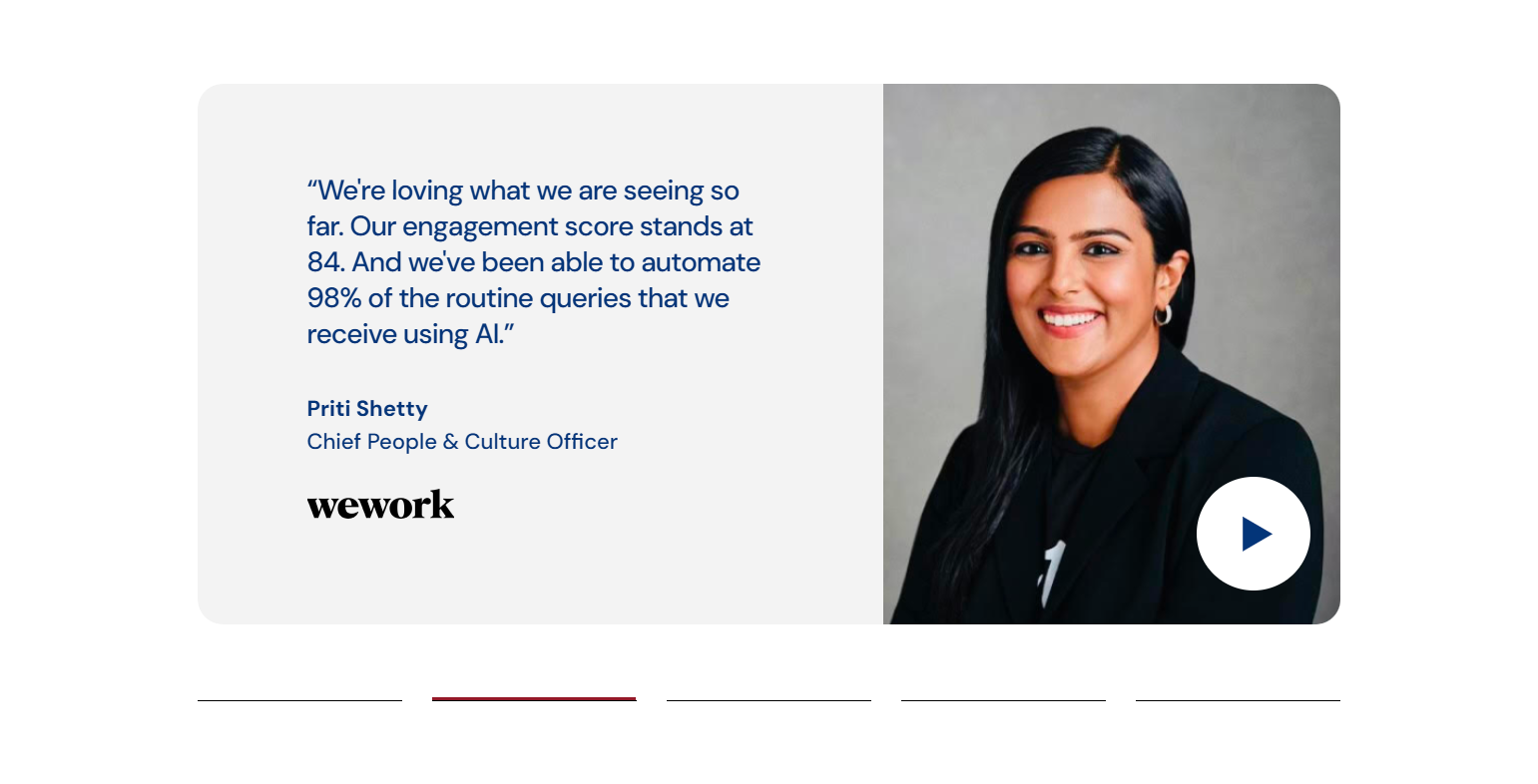 Testimonials Section @inFeedo