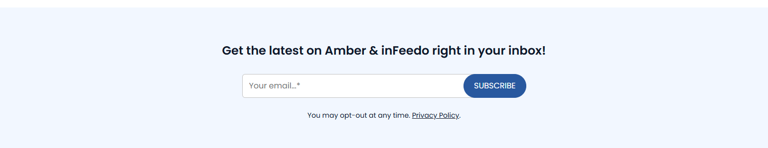 Newsletter Signup @inFeedo