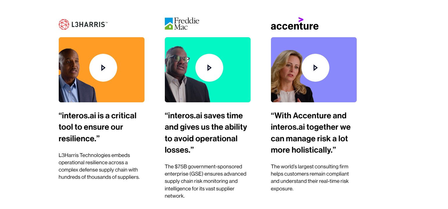 Testimonials Section @Interos