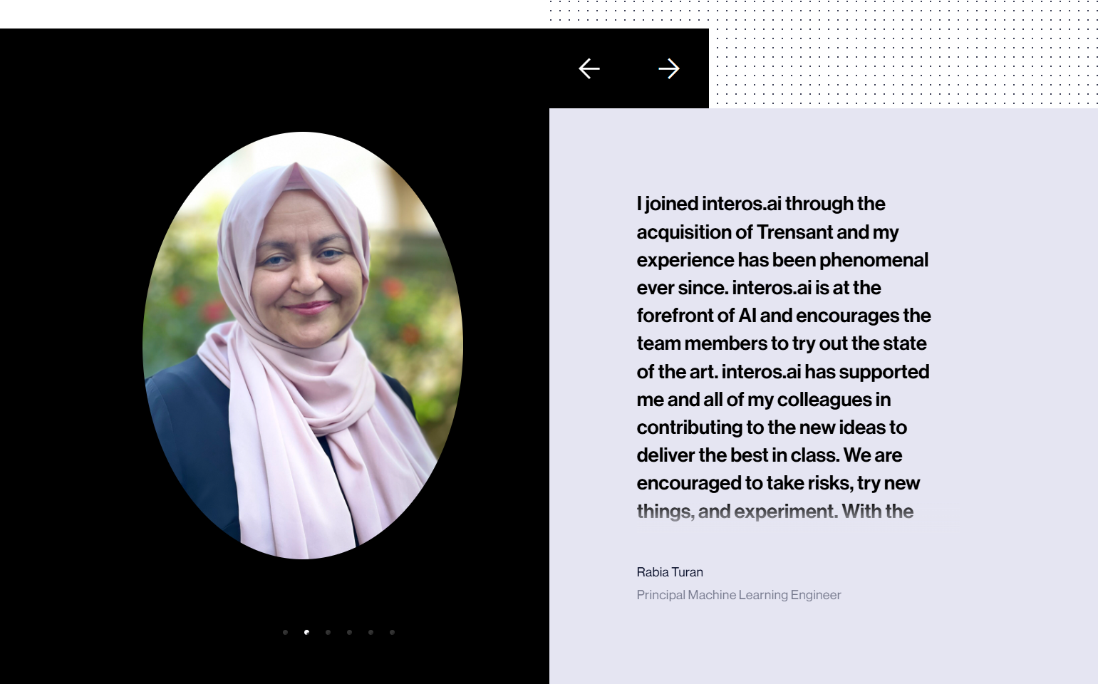 Testimonials Section @Interos