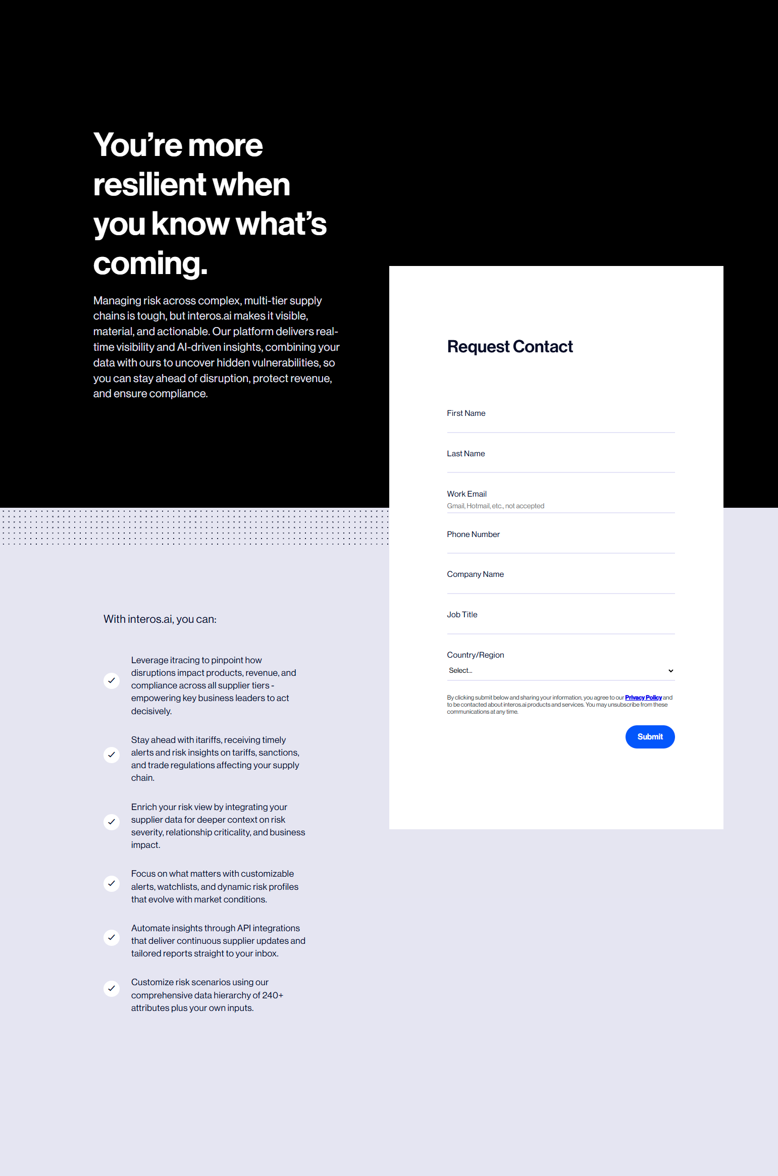 Contact Sales @Interos