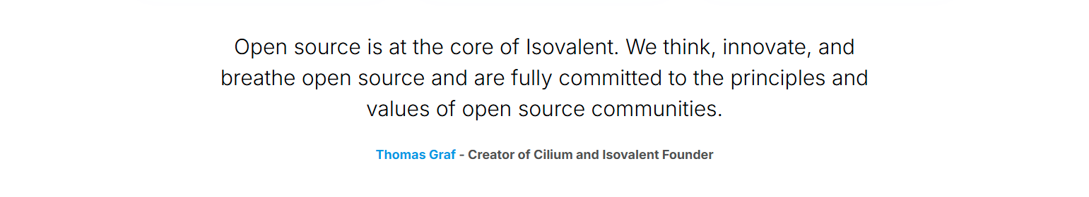 Testimonials Section @Isovalent