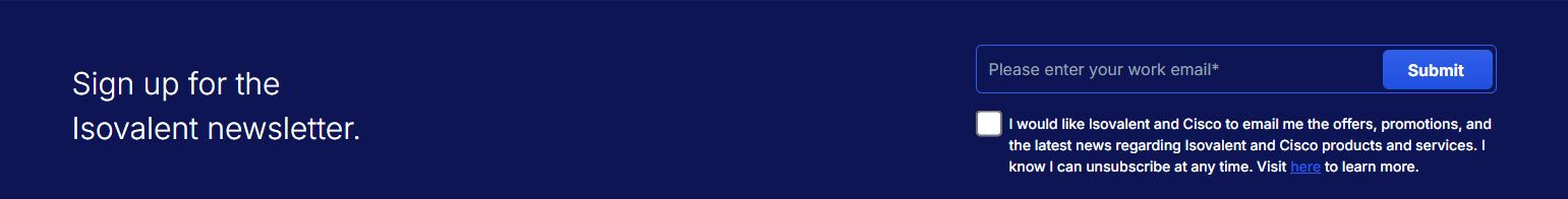 Newsletter Signup @Isovalent