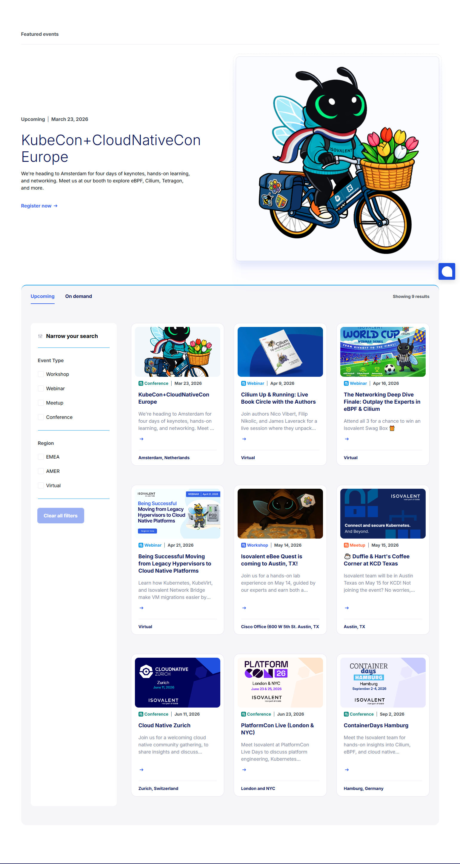 Events / Webinars @Isovalent