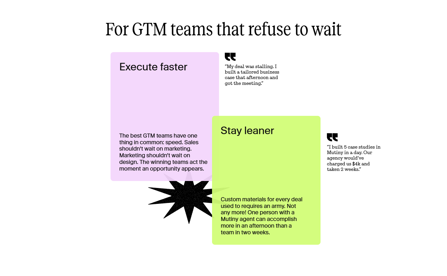 Testimonials Section @Mutiny