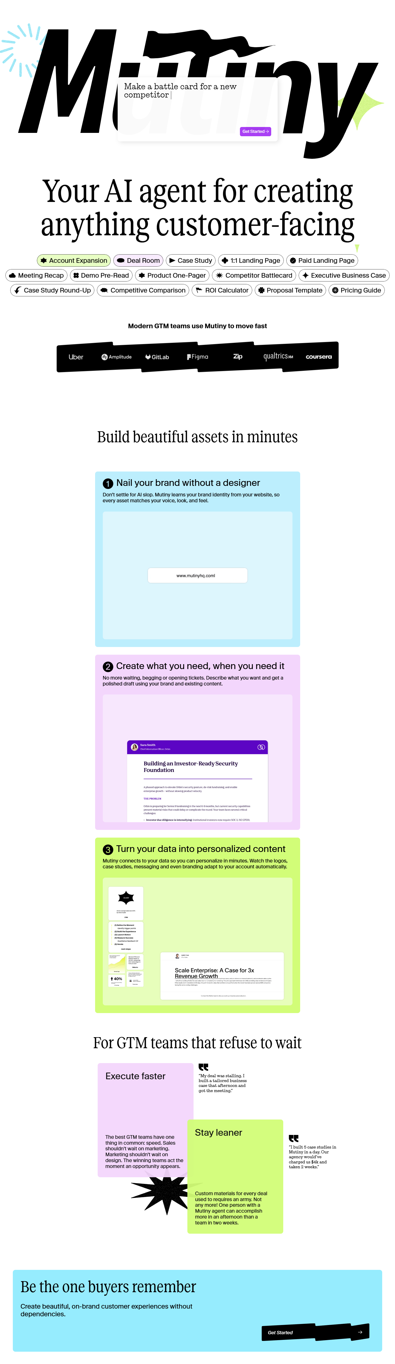 Landing Page @Mutiny