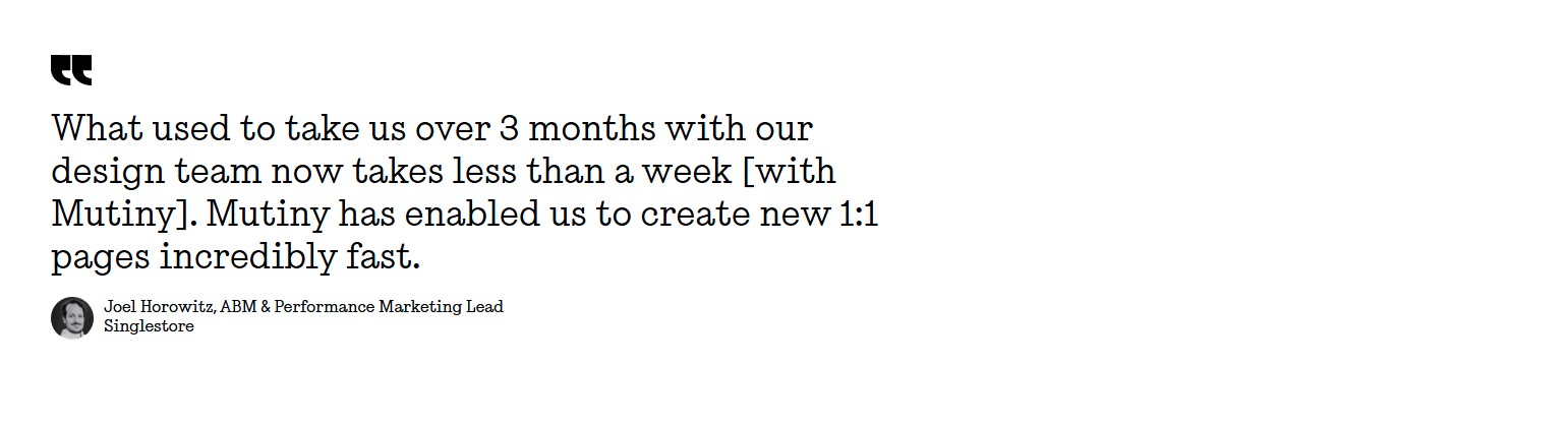 Testimonials Section @Mutiny