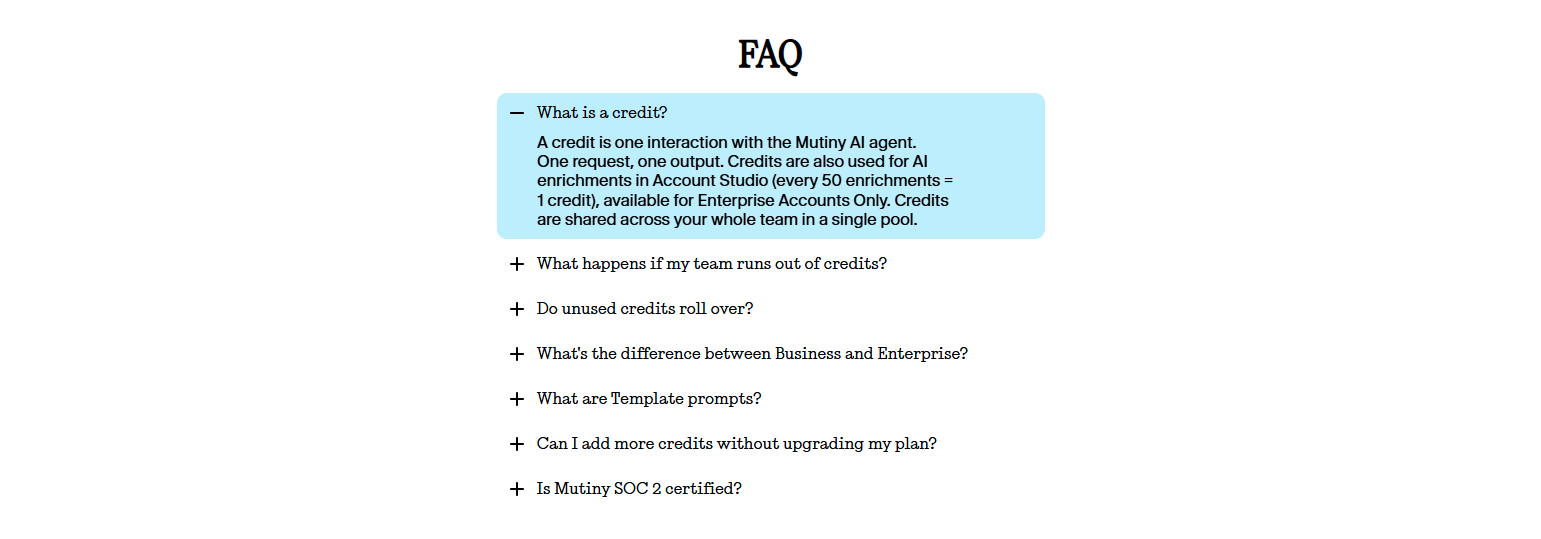 FAQ @Mutiny