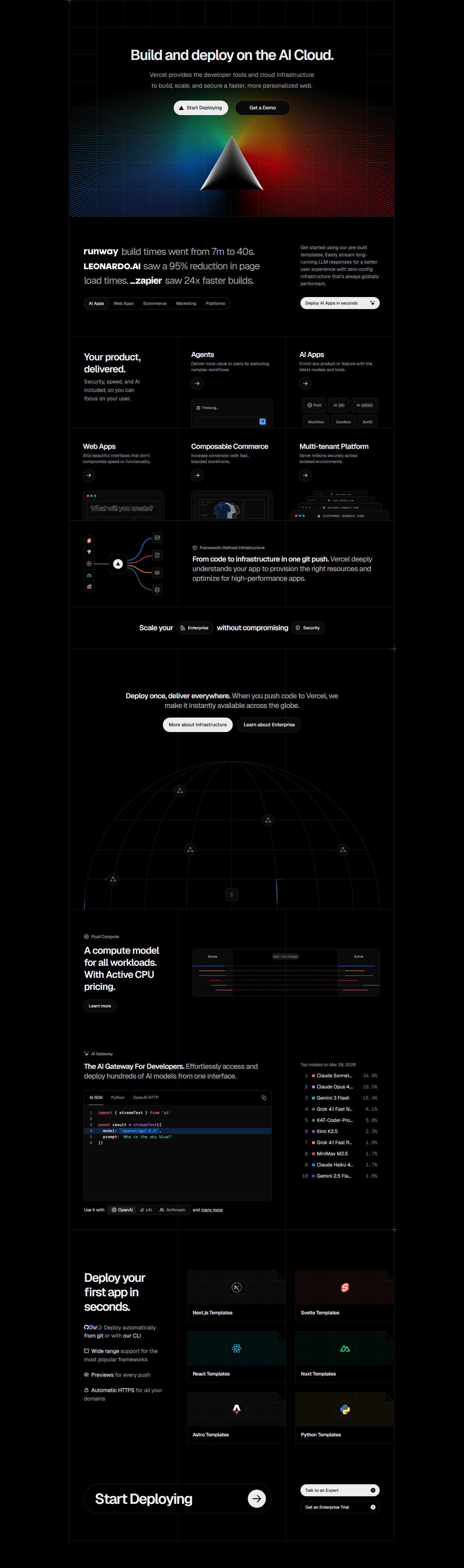 Landing Page @Vercel
