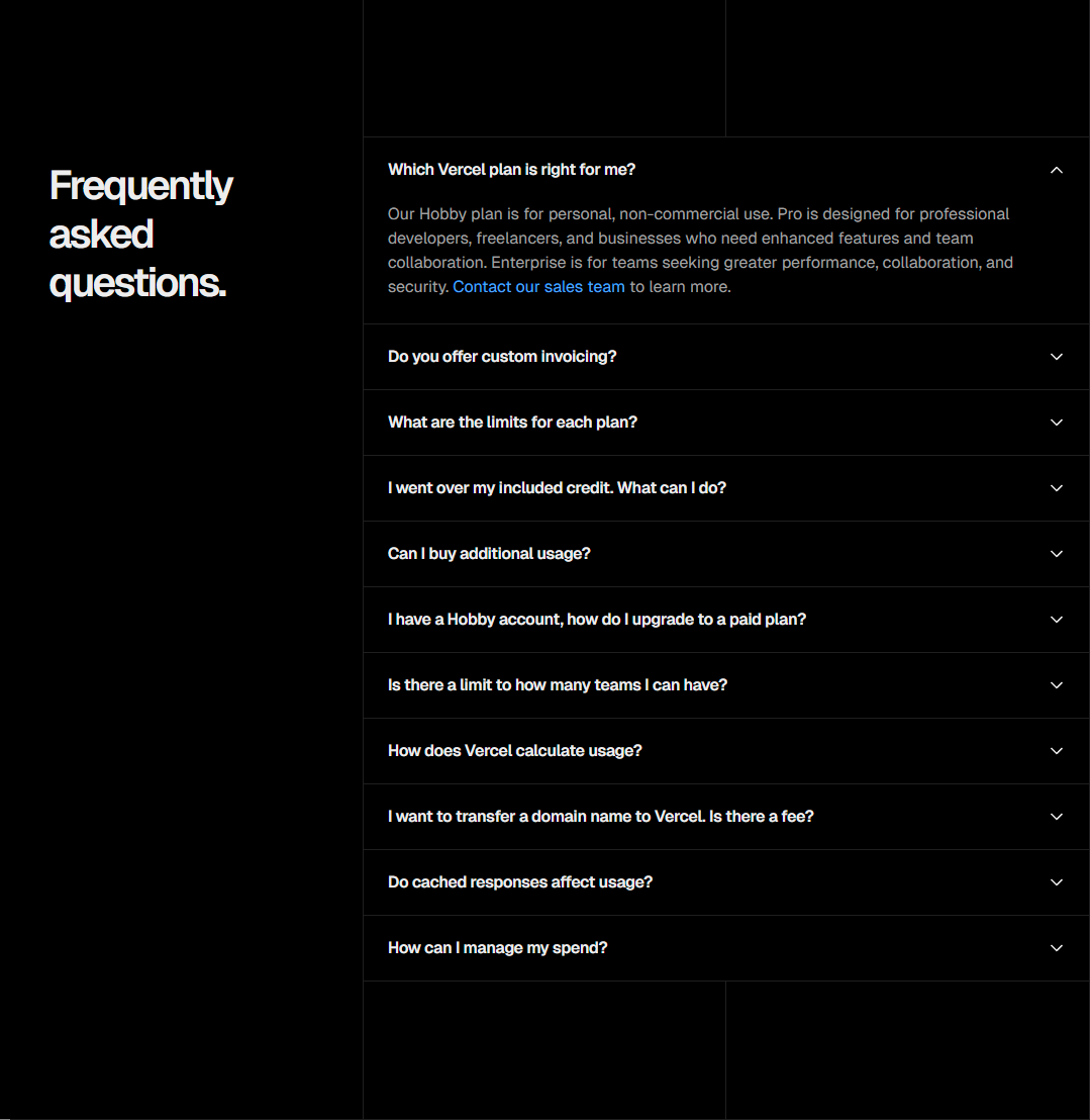 FAQ @Vercel