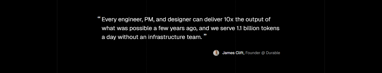 Testimonials Section @Vercel