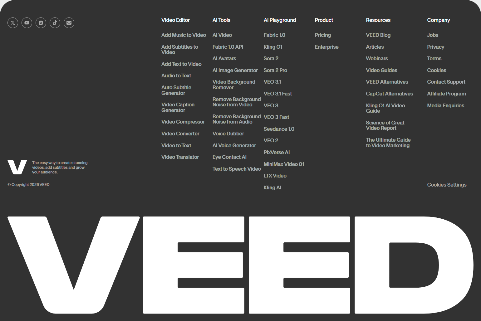 Footer @VEED