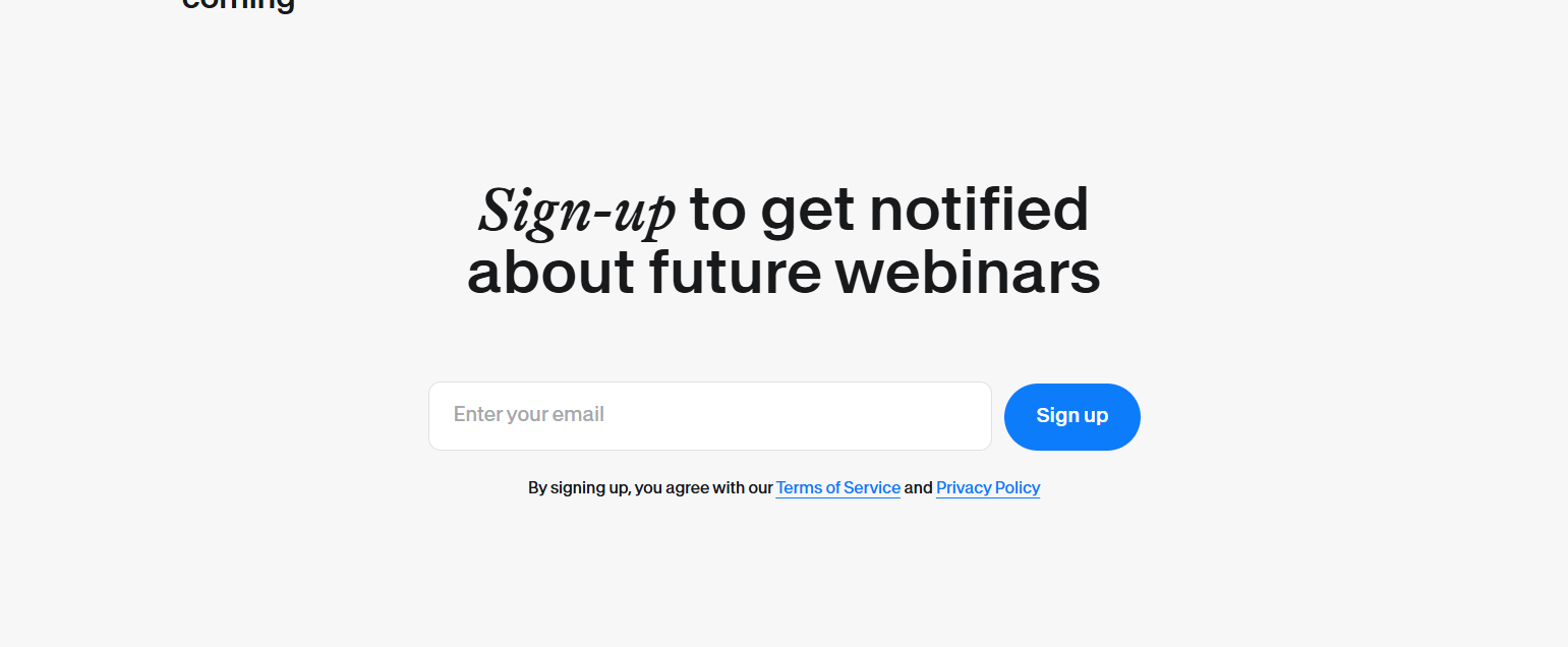 Newsletter Signup @VEED