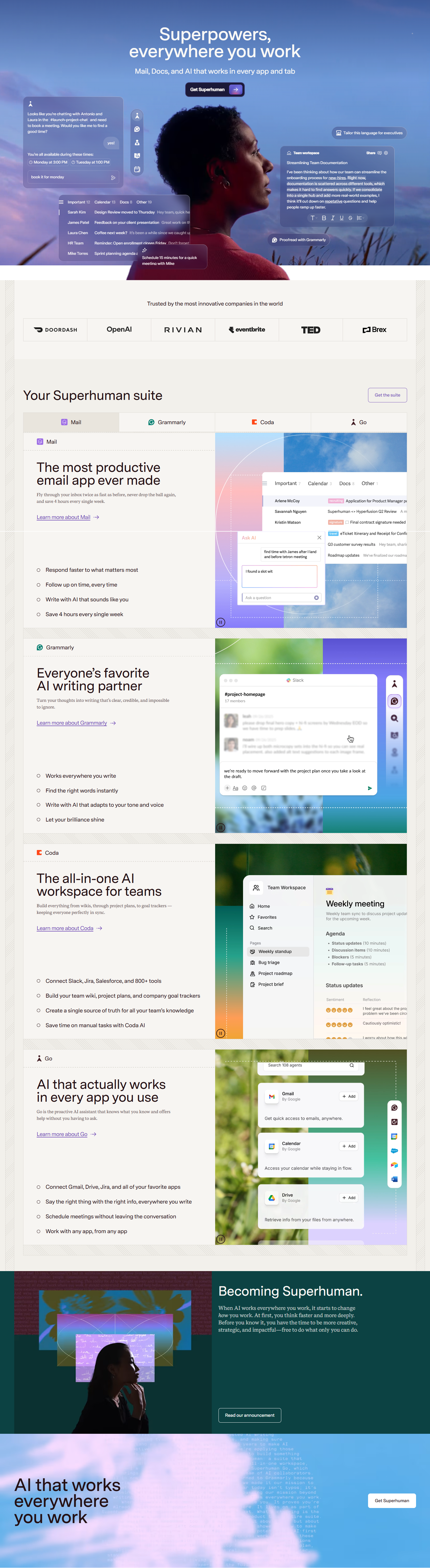 Landing Page @Superhuman