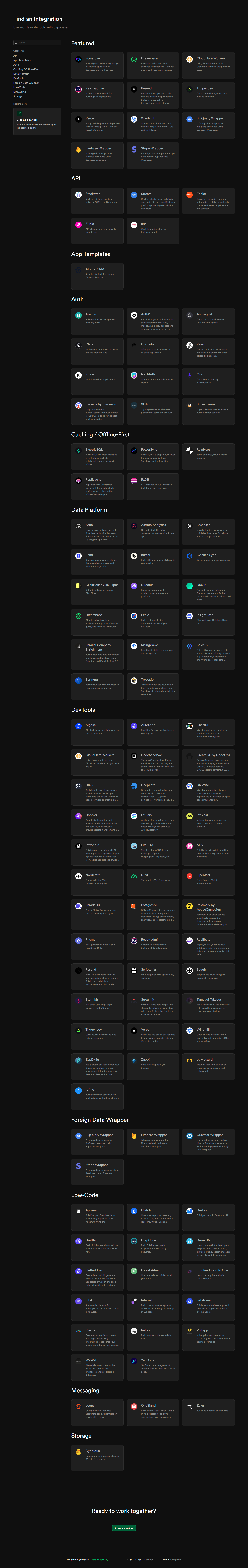 Integrations @Supabase