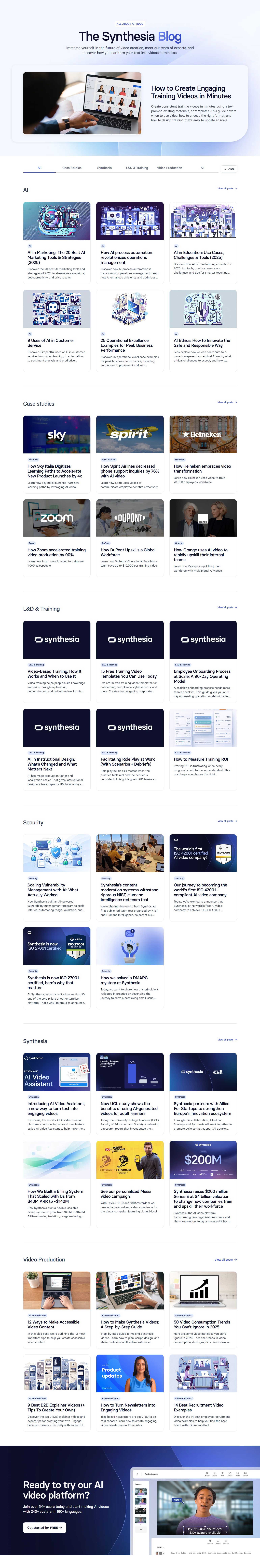 Blog Index @Synthesia