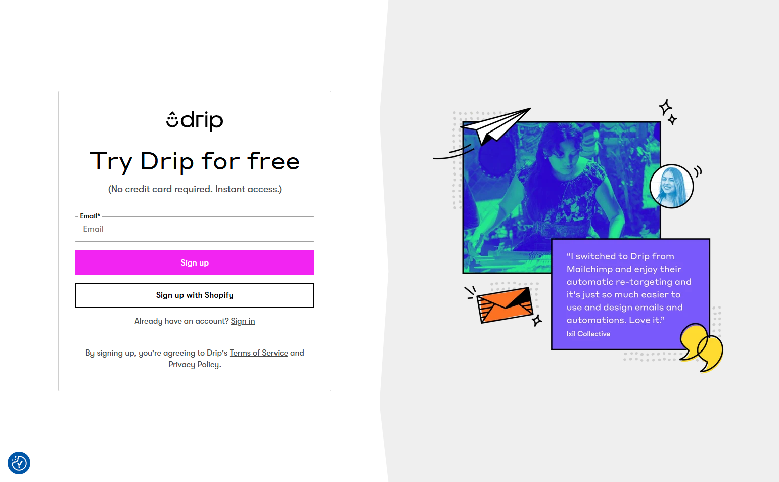 Signup @Drip