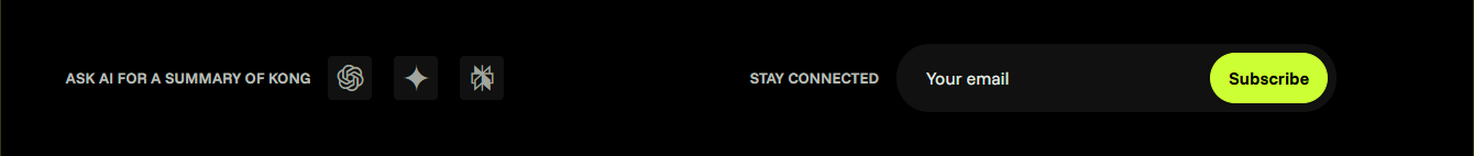 Newsletter Signup @Kong