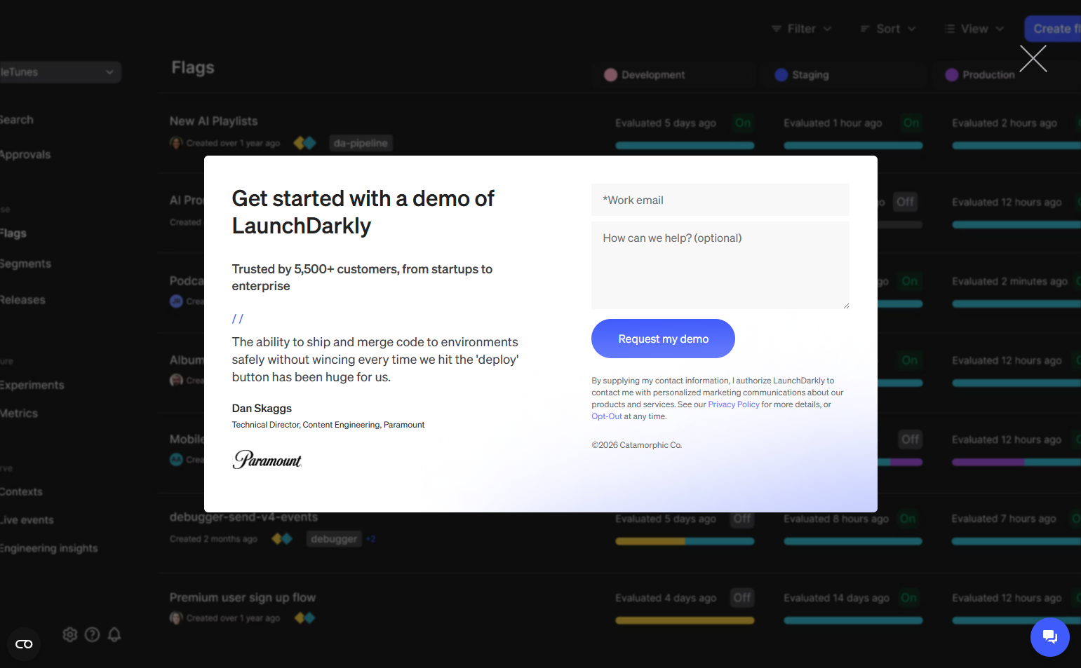 Contact Sales @LaunchDarkly