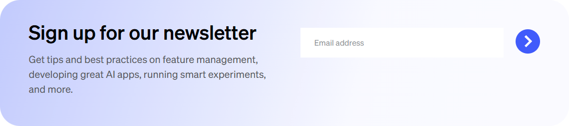 Newsletter Signup @LaunchDarkly