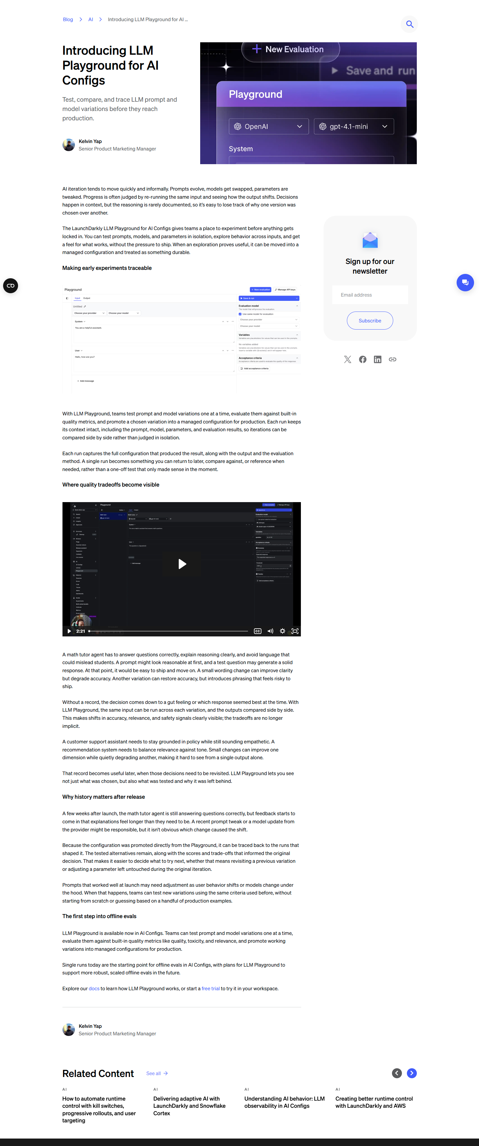 Blog Post @LaunchDarkly