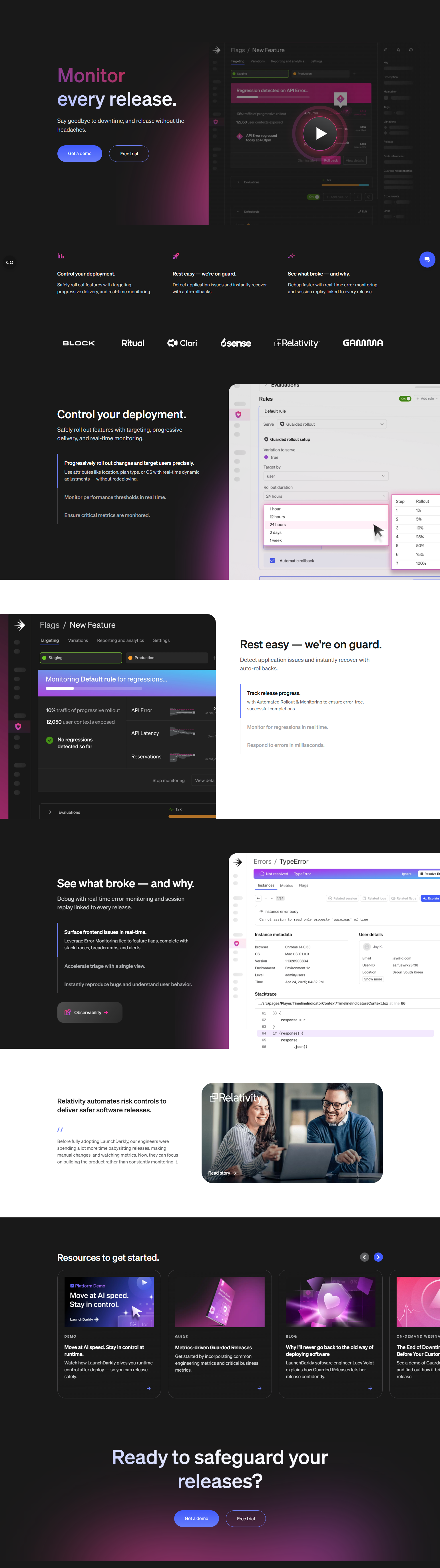 Product Page @LaunchDarkly