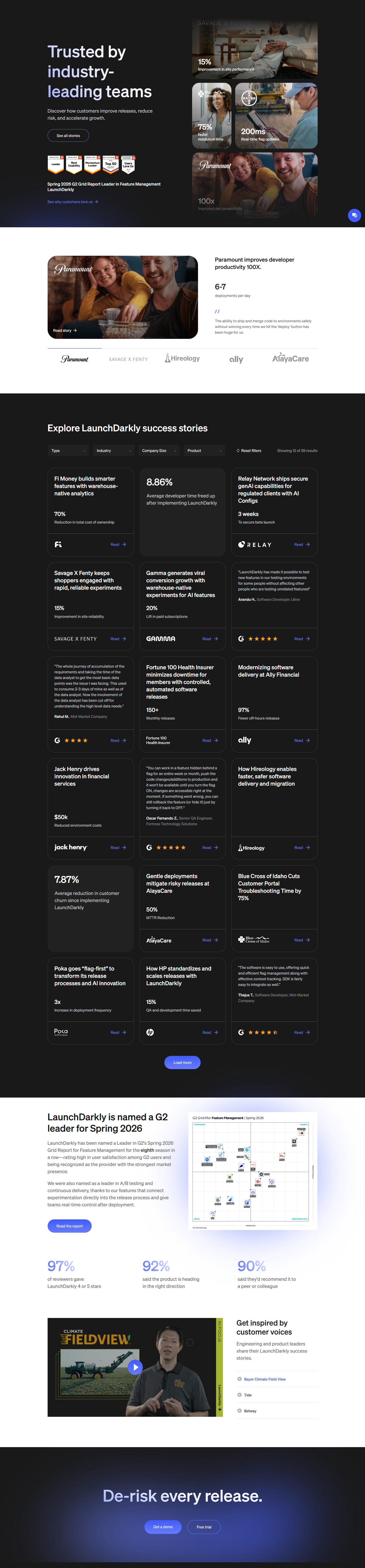 Case Study Index @LaunchDarkly