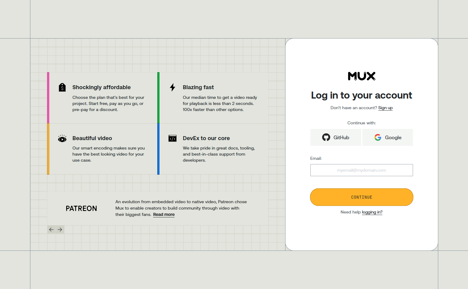 Login @Mux