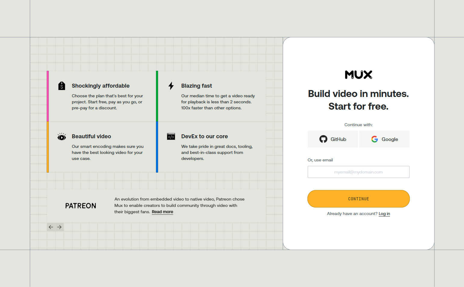 Signup @Mux